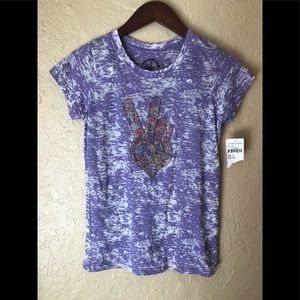 Purple Tie Dye Peace Shirt